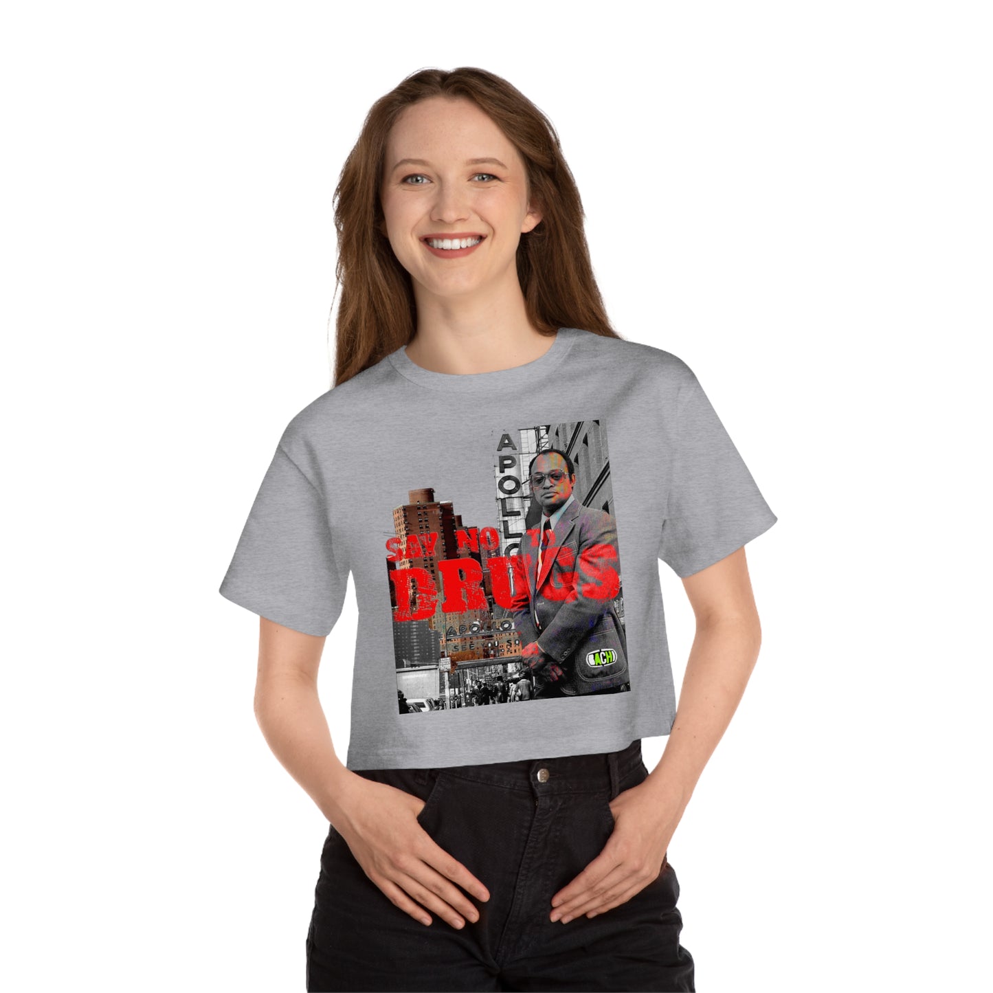 Cropped Graphic Tee - American Crime Cinema Portrait Streetwear (Bachi)