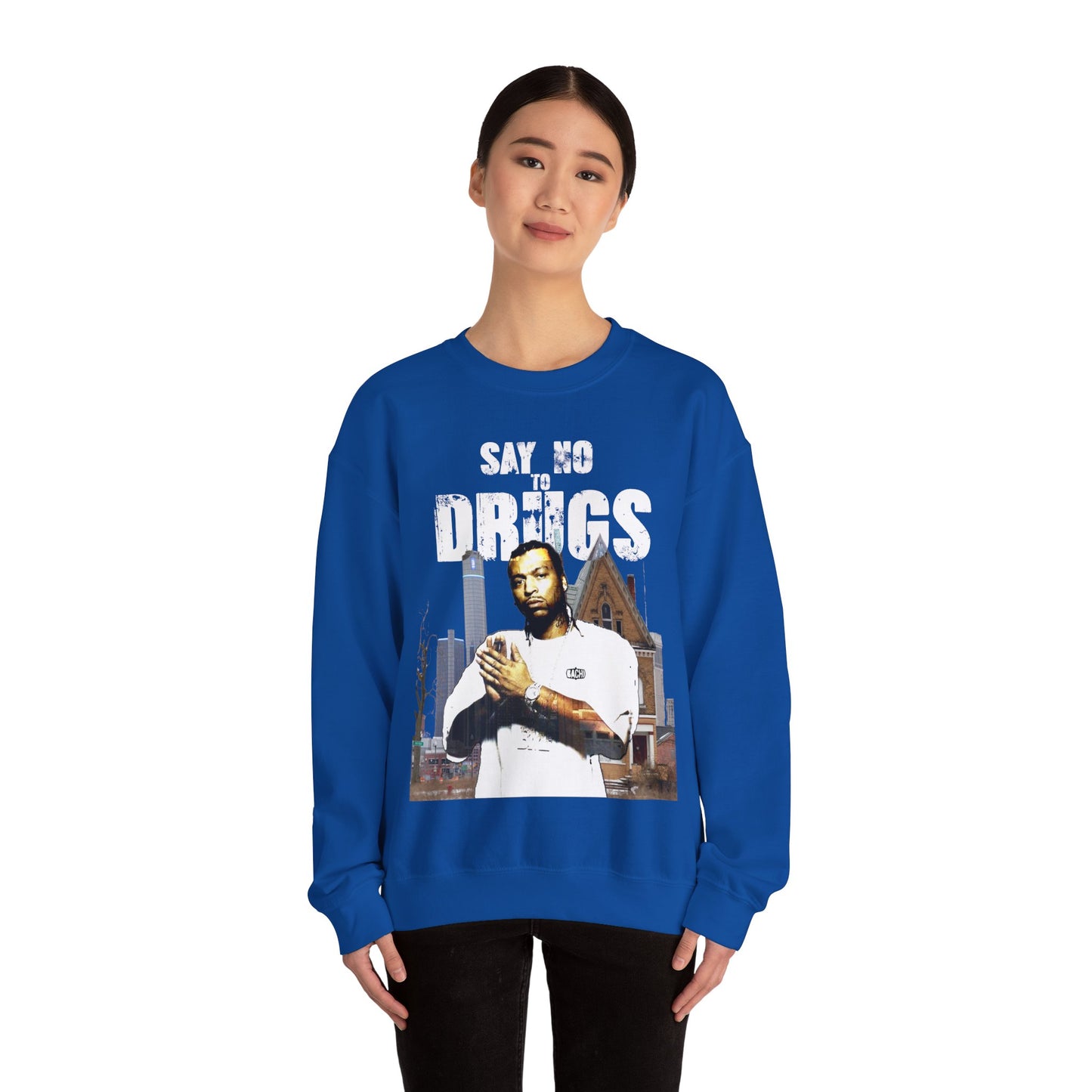 Heavyweight Streetwear Sweatshirt - Detroit Hip-Hop Legend Graphic (Bachi)
