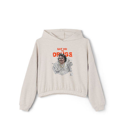 Cinched Hem Graphic Hoodie - Latin Icon Streetwear Print (Bachi)