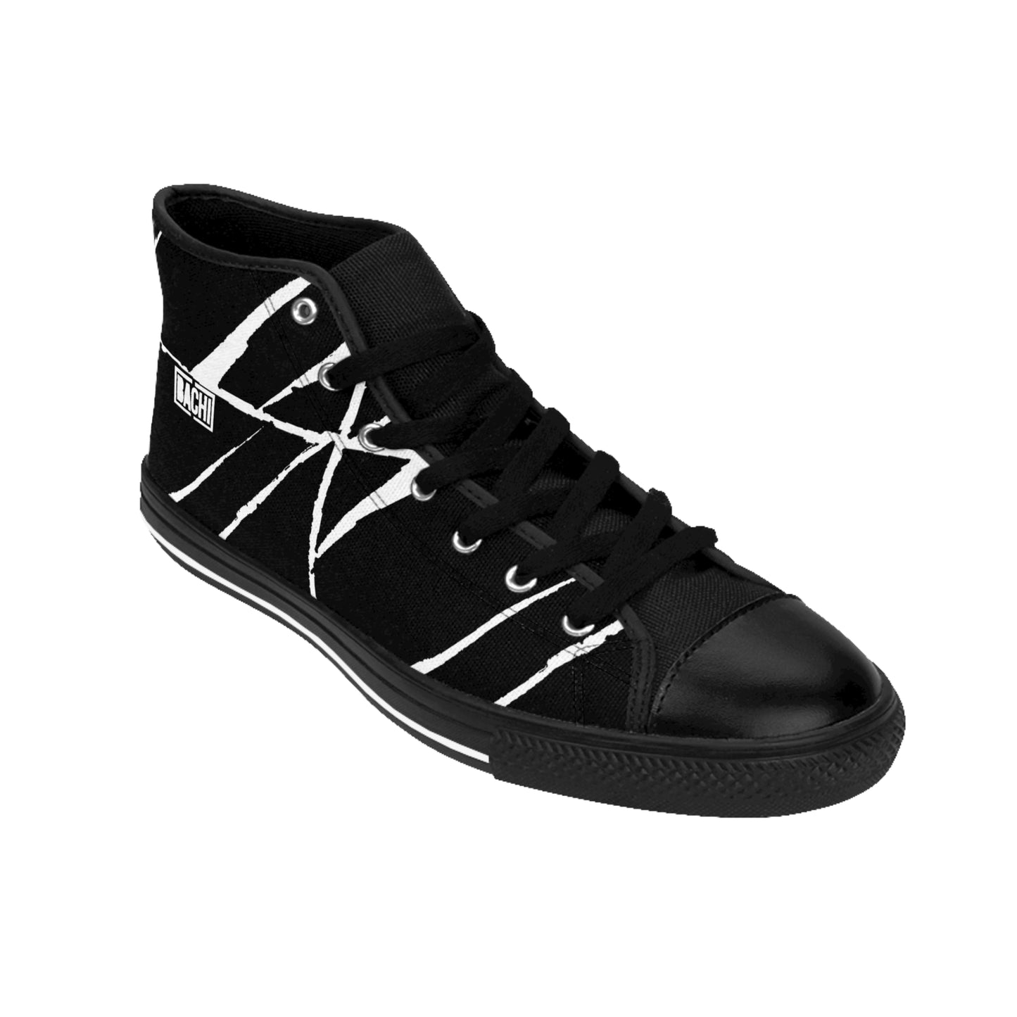 Men's High-Top Sneakers Black Square