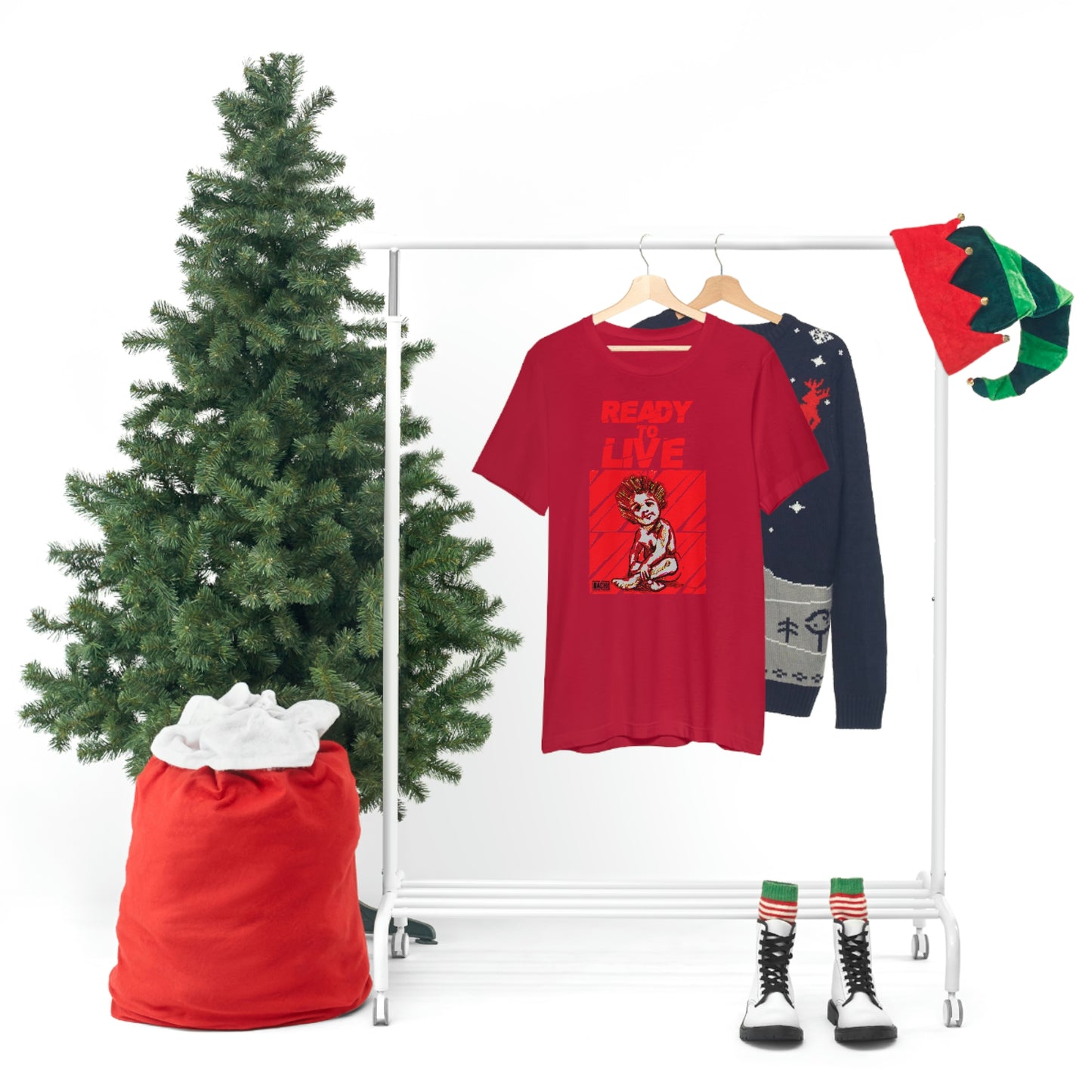 Unisex T-shirt Ready To Live In Red