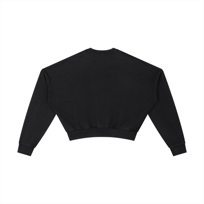 Cropped Graphic Sweatshirt - Latin Icon Birds Streetwear Print (Bachi)