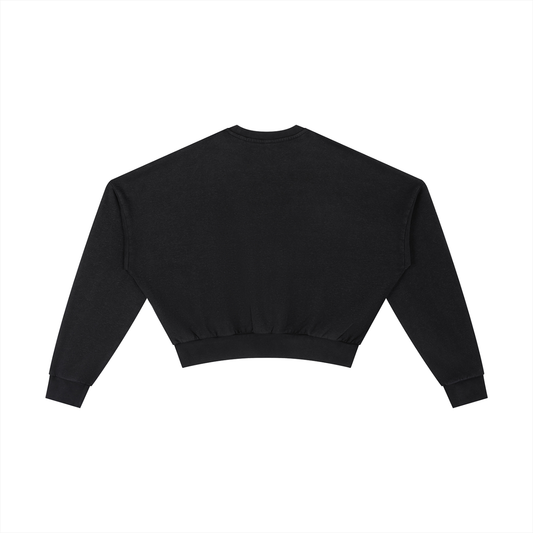 Cropped Graphic Sweatshirt - Latin Icon Birds Streetwear Print (Bachi)