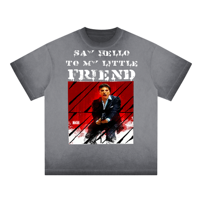 Oversized Graphic Tee - Cult Cinema Quote Streetwear Print (Bachi)