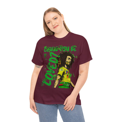 Oversized Graphic Tee - Reggae Legend Portrait Streetwear Print (Bachi)