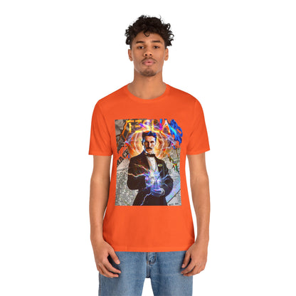 Vintage Science Icon Graphic Tee - Inventor Portrait Streetwear Print (Bachi)