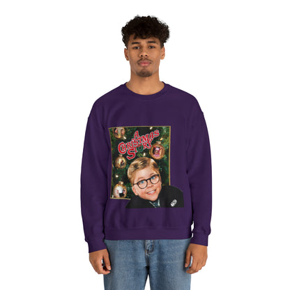 Vintage Holiday Graphic Sweatshirt - 80s Family Cinema Print (Bachi)