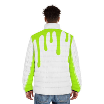 Men's Puffer Jacket (AOP) Coat Bachi Slime Printify