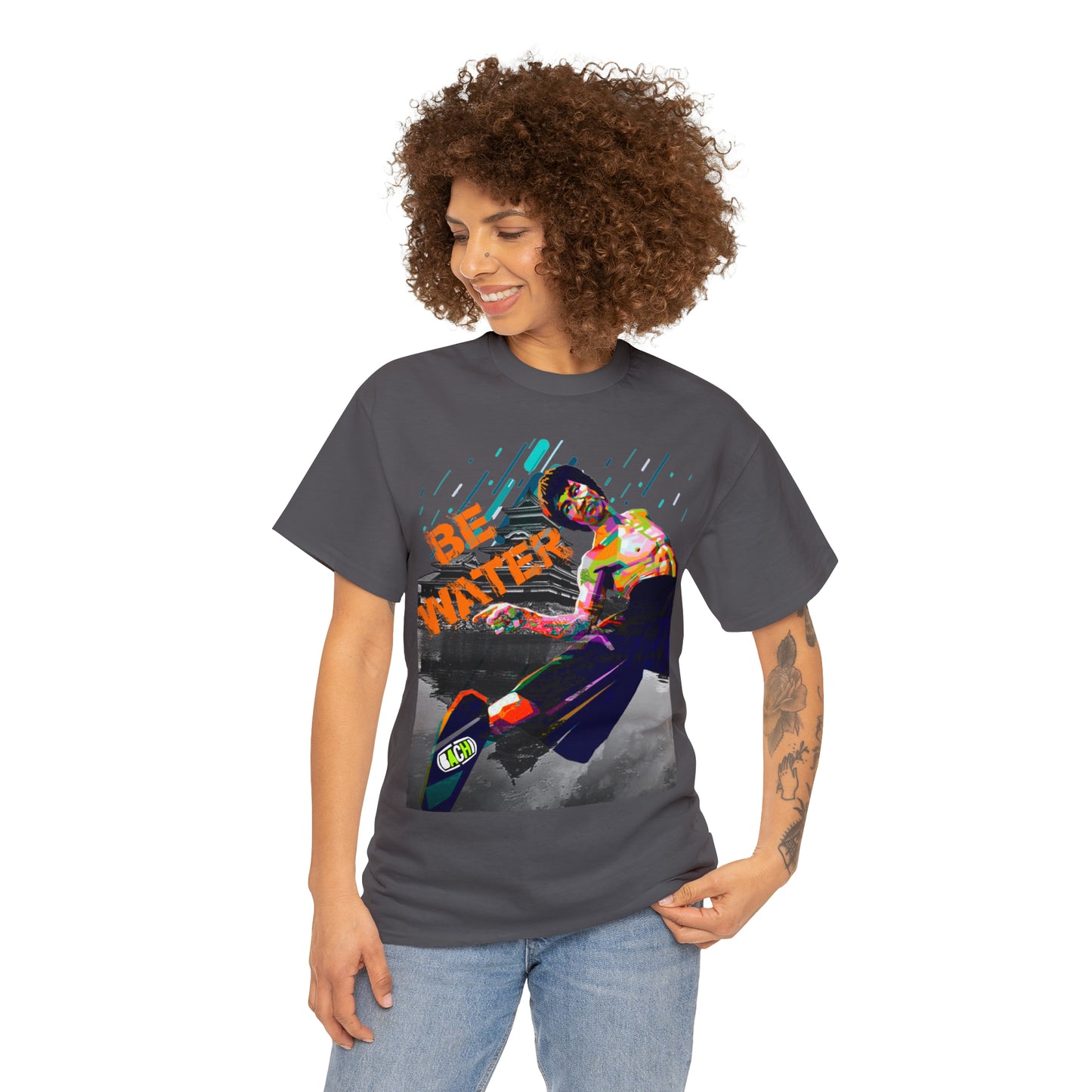 Vintage Martial Arts Graphic Tee - Kung Fu Legend Quote Print (Bachi)