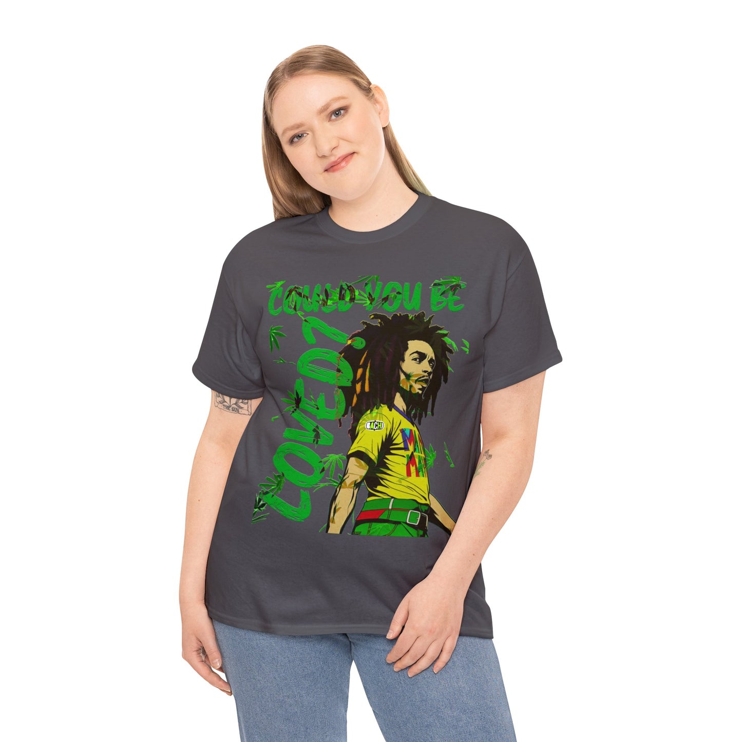Oversized Graphic Tee - Reggae Legend Portrait Streetwear Print (Bachi)
