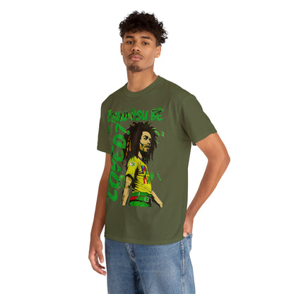 Oversized Graphic Tee - Reggae Legend Portrait Streetwear Print (Bachi)