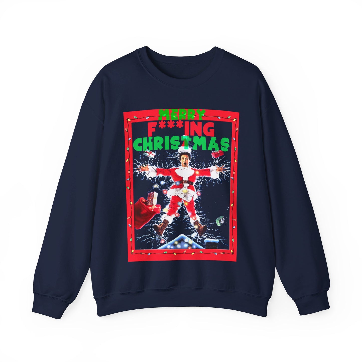 Vintage Holiday Graphic Sweatshirt - 80s Comedy Cinema Print (Bachi)