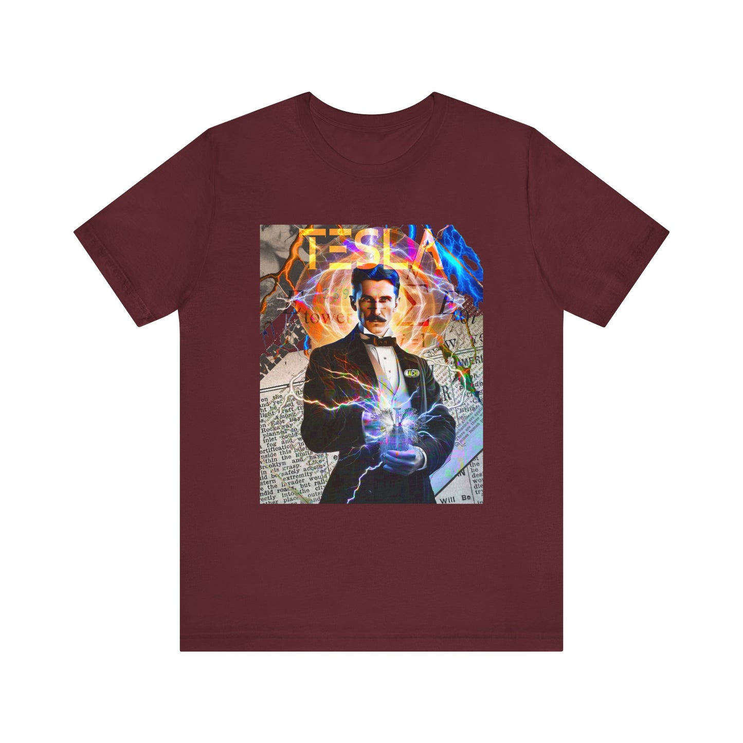 Vintage Science Icon Graphic Tee - Inventor Portrait Streetwear Print (Bachi)
