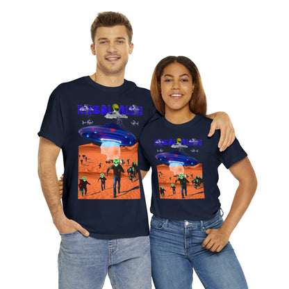 Vintage Sci-Fi Graphic Tee - Alien Invasion Streetwear Print (Bachi)