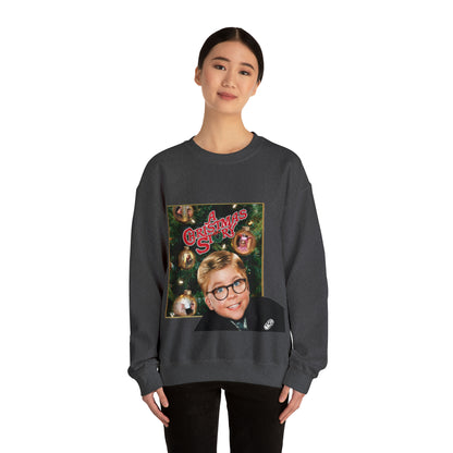 Vintage Holiday Graphic Sweatshirt - 80s Family Cinema Print (Bachi)
