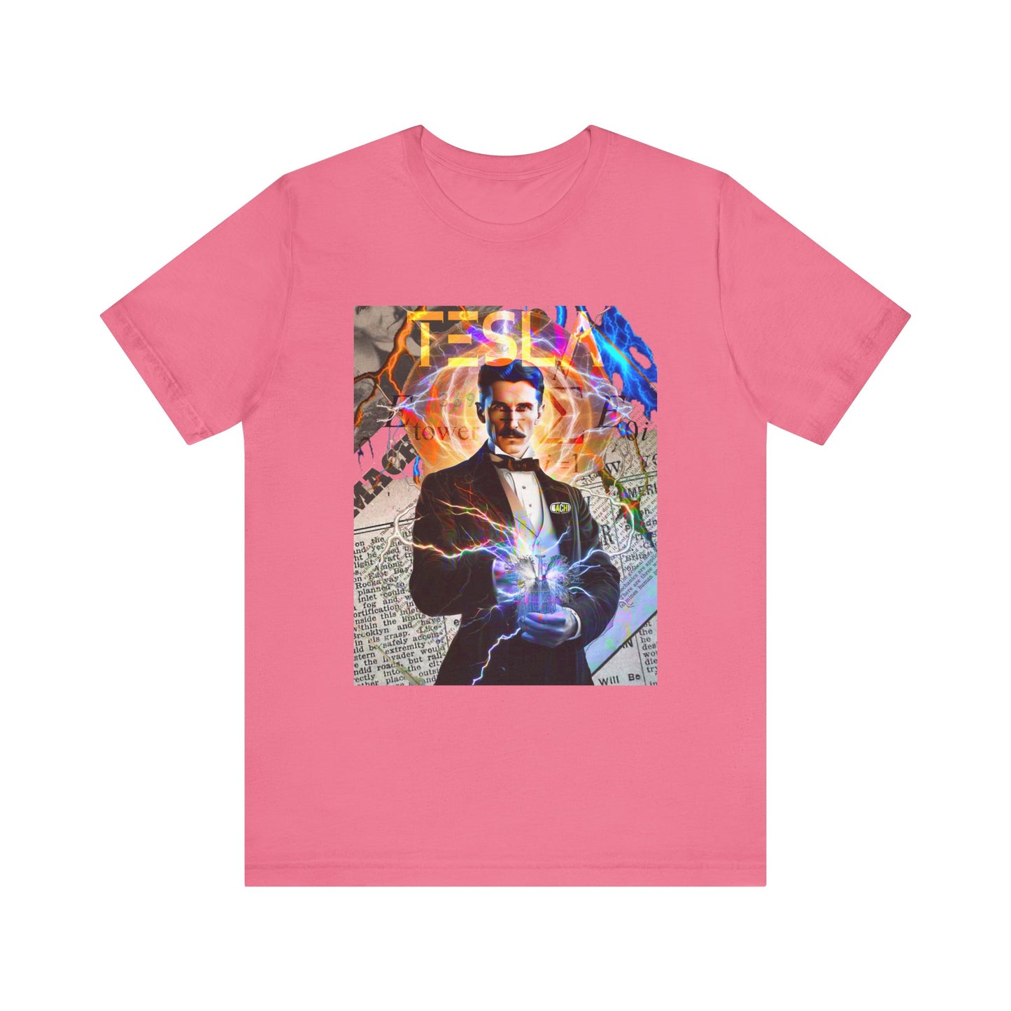 Vintage Science Icon Graphic Tee - Inventor Portrait Streetwear Print (Bachi)
