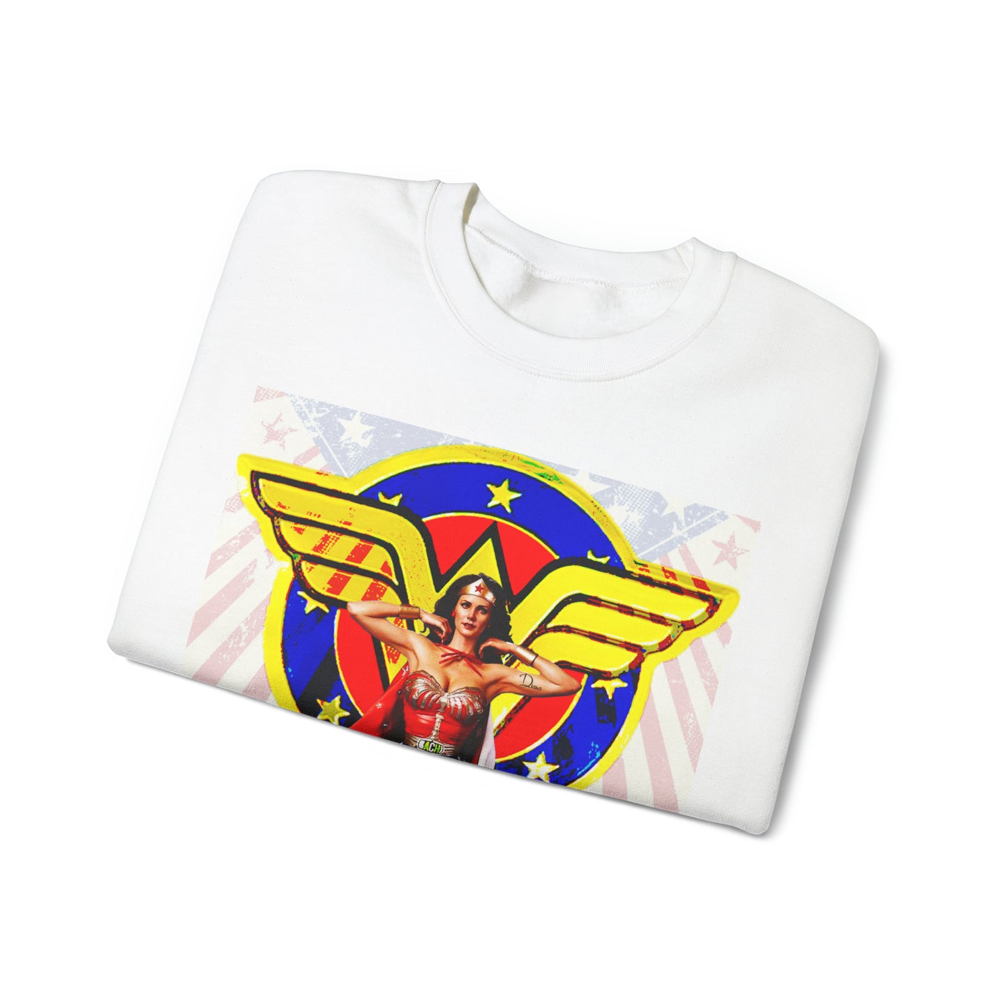 Vintage Female Hero Graphic Sweatshirt - Comic Streetwear Print (Bachi)
