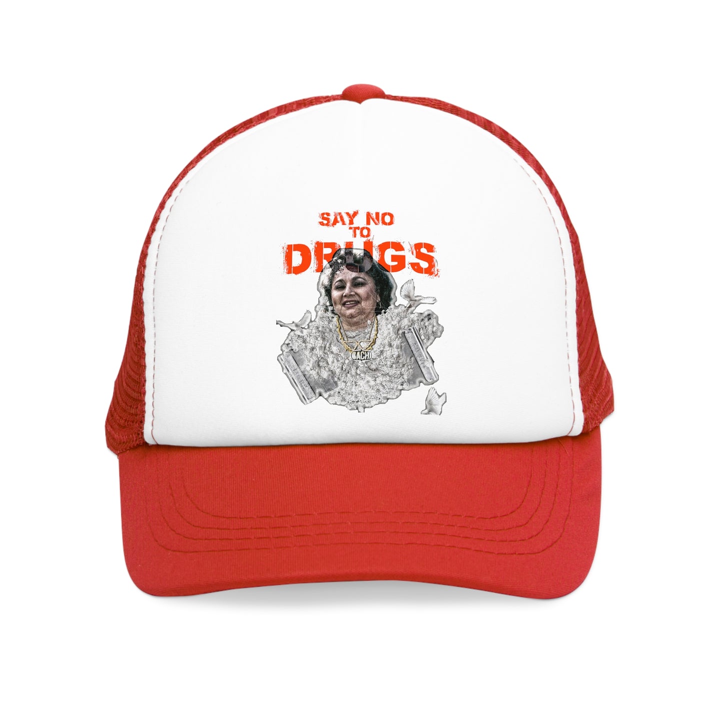 Streetwear Mesh Trucker Cap - Latin Icon Graphic Embroidered (Bachi)