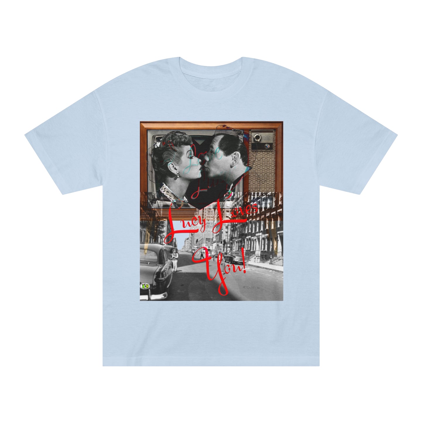 Vintage Sitcom Couple Graphic Tee - Retro TV Streetwear Print (Bachi)