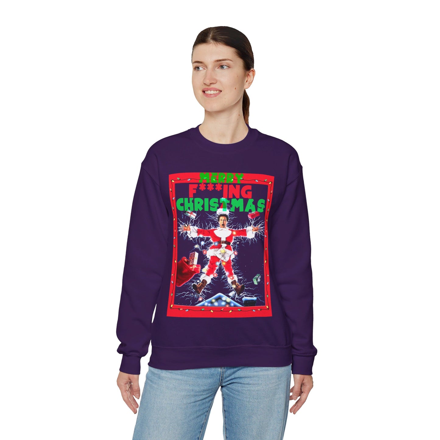 Vintage Holiday Graphic Sweatshirt - 80s Comedy Cinema Print (Bachi)