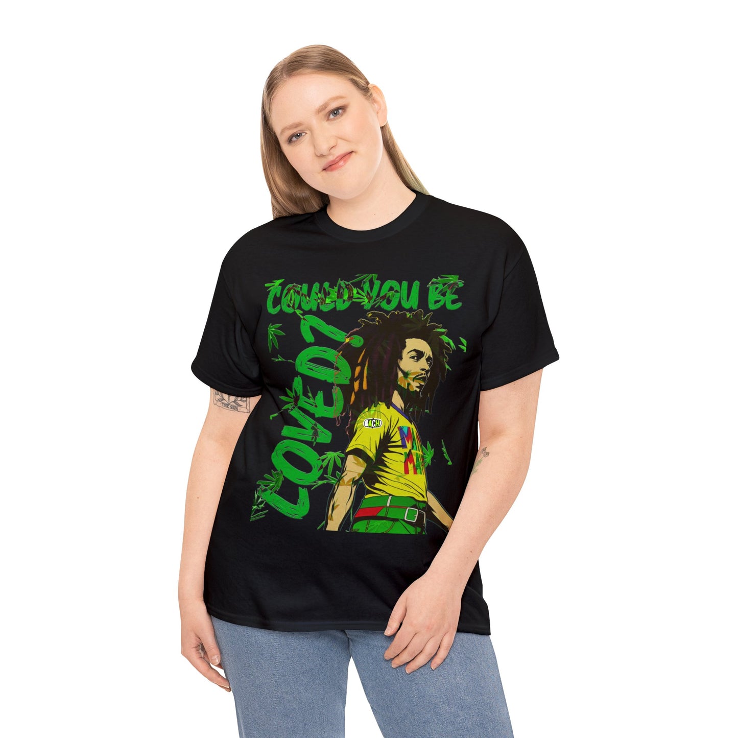 Oversized Graphic Tee - Reggae Legend Portrait Streetwear Print (Bachi)