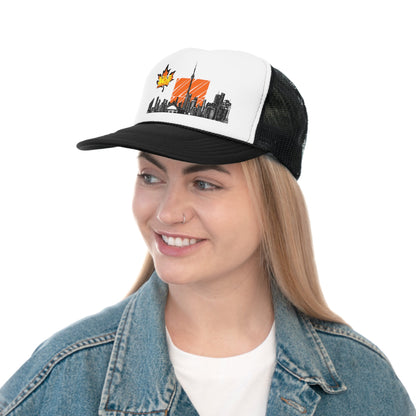 Trucker Cap Hat Bachi 6ix Skyline Printify