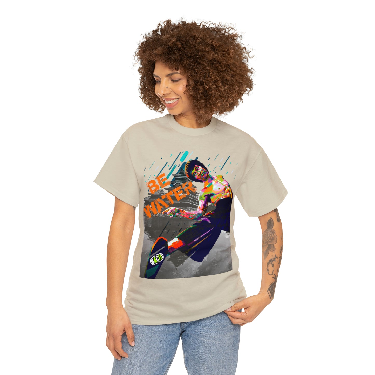 Vintage Martial Arts Graphic Tee - Kung Fu Legend Quote Print (Bachi)