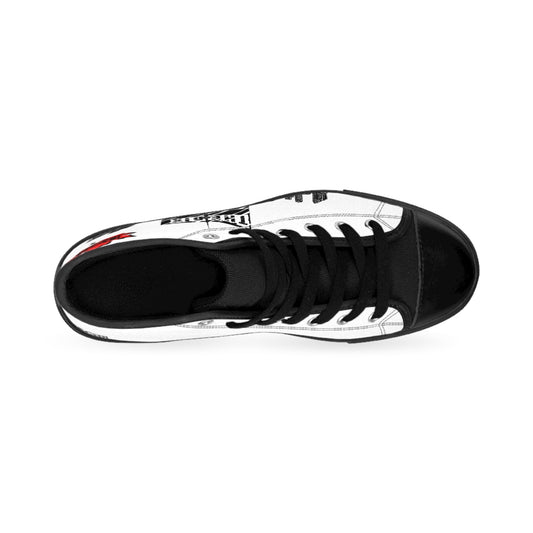 Men's High Top Sneaker Dripper 6ix Skyline White Printify