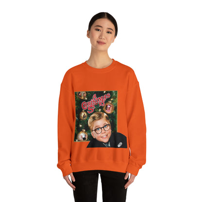 Vintage Holiday Graphic Sweatshirt - 80s Family Cinema Print (Bachi)