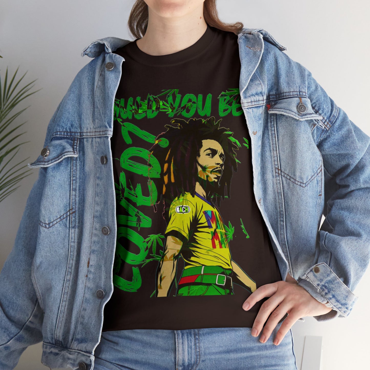 Oversized Graphic Tee - Reggae Legend Portrait Streetwear Print (Bachi)