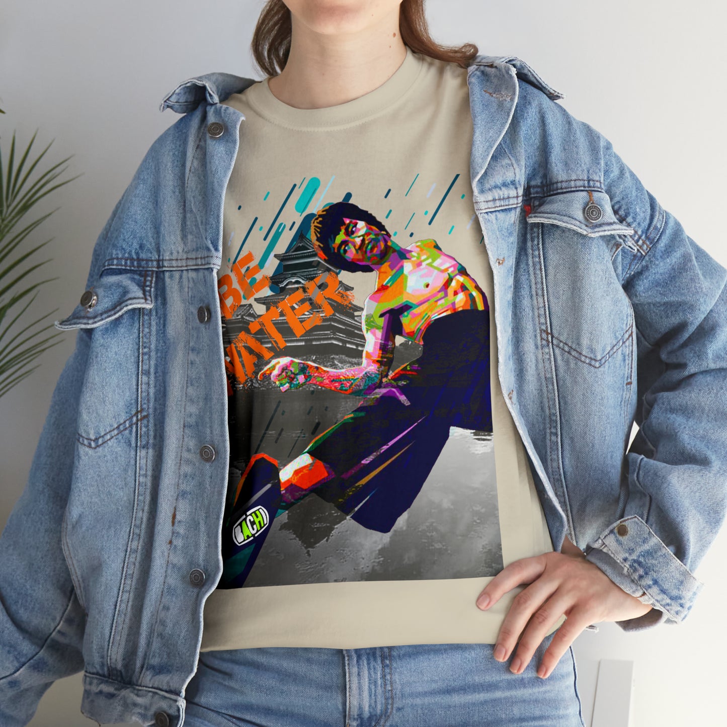 Vintage Martial Arts Graphic Tee - Kung Fu Legend Quote Print (Bachi)