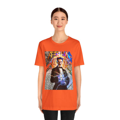 Vintage Science Icon Graphic Tee - Inventor Portrait Streetwear Print (Bachi)