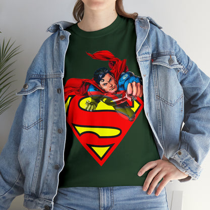 Vintage Comic Hero Graphic Tee - Cape Streetwear Print (Bachi)