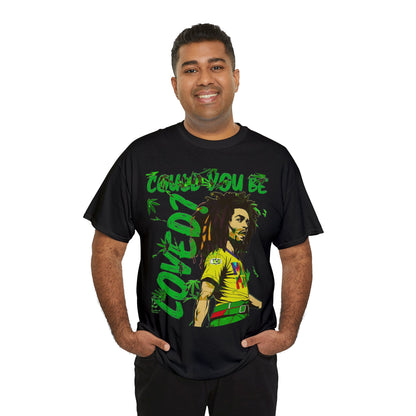 Oversized Graphic Tee - Reggae Legend Portrait Streetwear Print (Bachi)