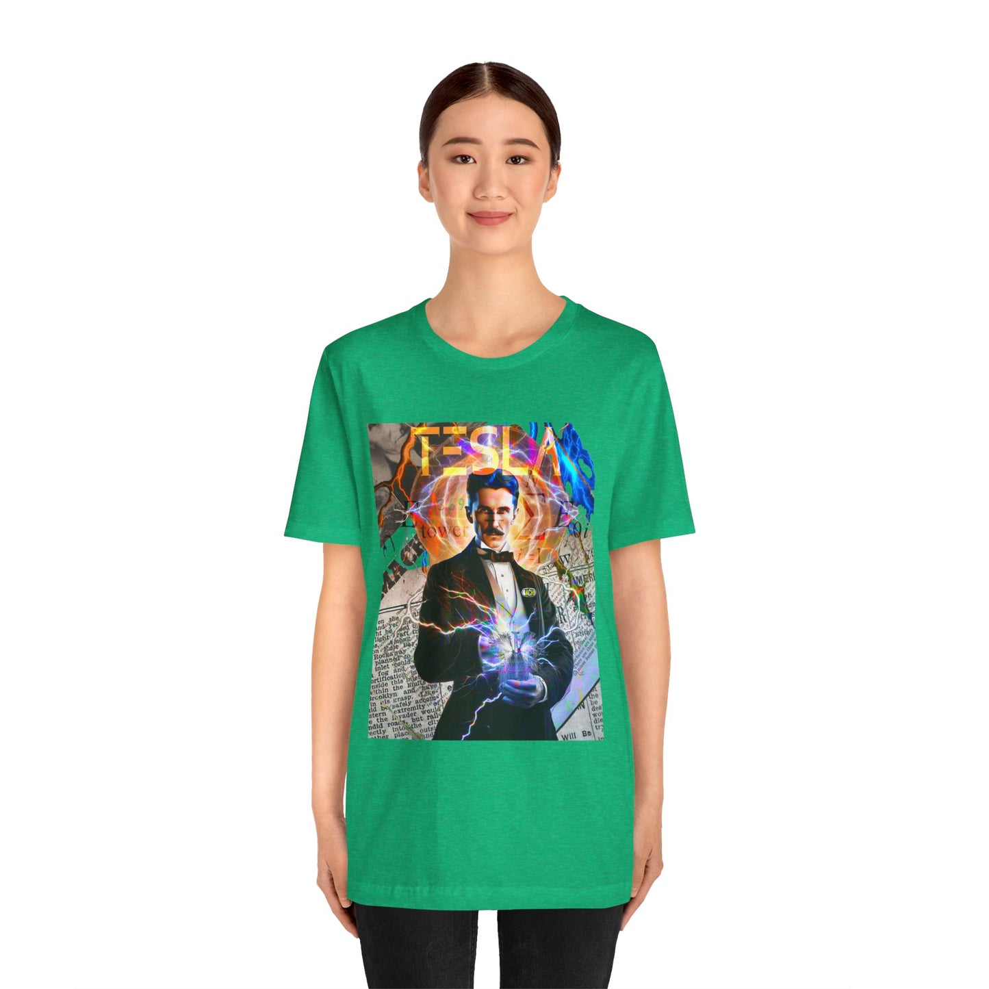 Vintage Science Icon Graphic Tee - Inventor Portrait Streetwear Print (Bachi)