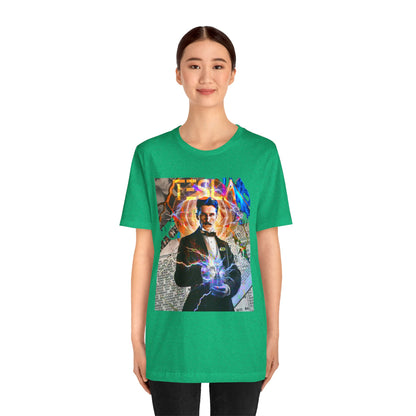 Vintage Science Icon Graphic Tee - Inventor Portrait Streetwear Print (Bachi)