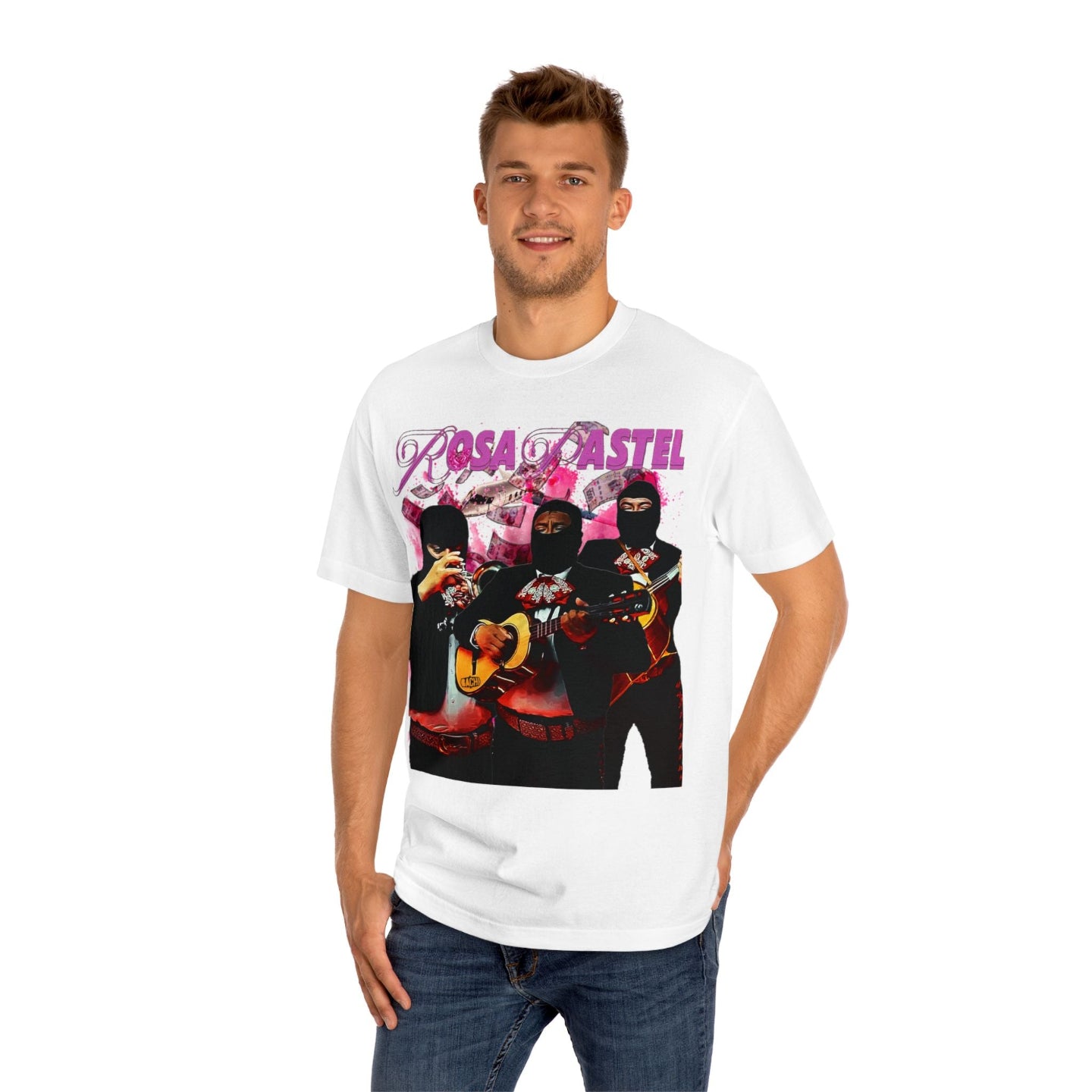 Unisex T-shirt Rosa Pastel Peso Pluma