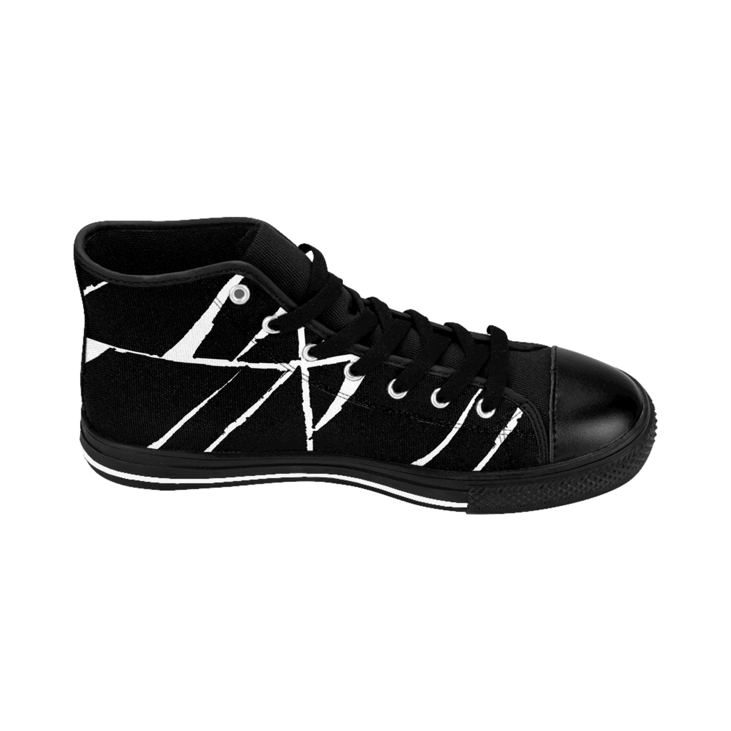 Men's High-Top Sneakers Black Square