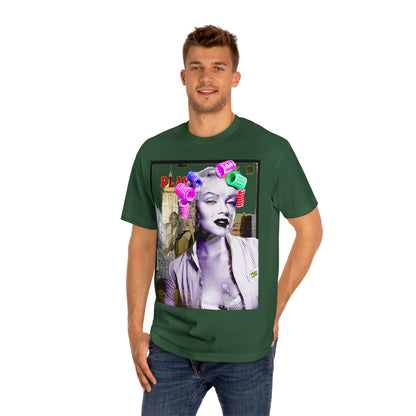 Vintage Pin-Up Graphic Tee - Hollywood Icon Pink Rollers Print (Bachi)