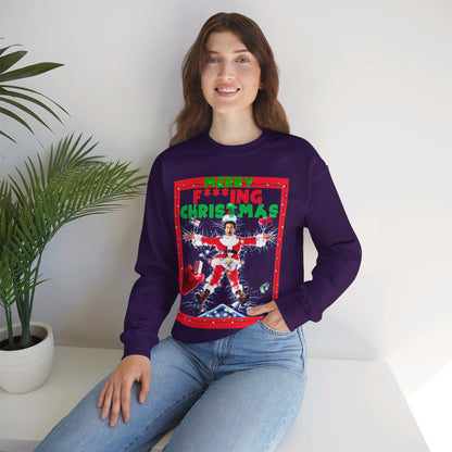 Vintage Holiday Graphic Sweatshirt - 80s Comedy Cinema Print (Bachi)