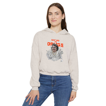 Cinched Hem Graphic Hoodie - Latin Icon Streetwear Print (Bachi)