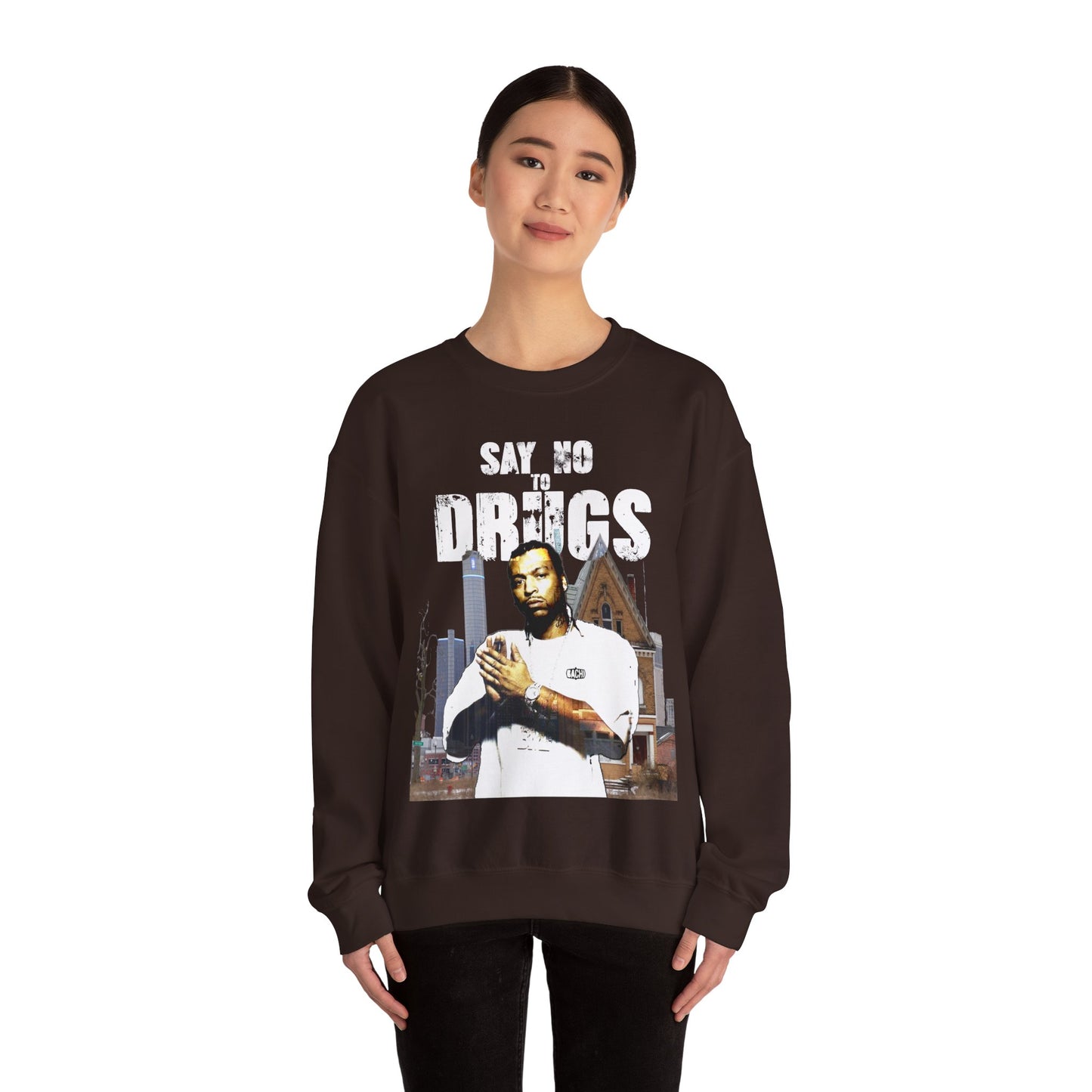 Heavyweight Streetwear Sweatshirt - Detroit Hip-Hop Legend Graphic (Bachi)