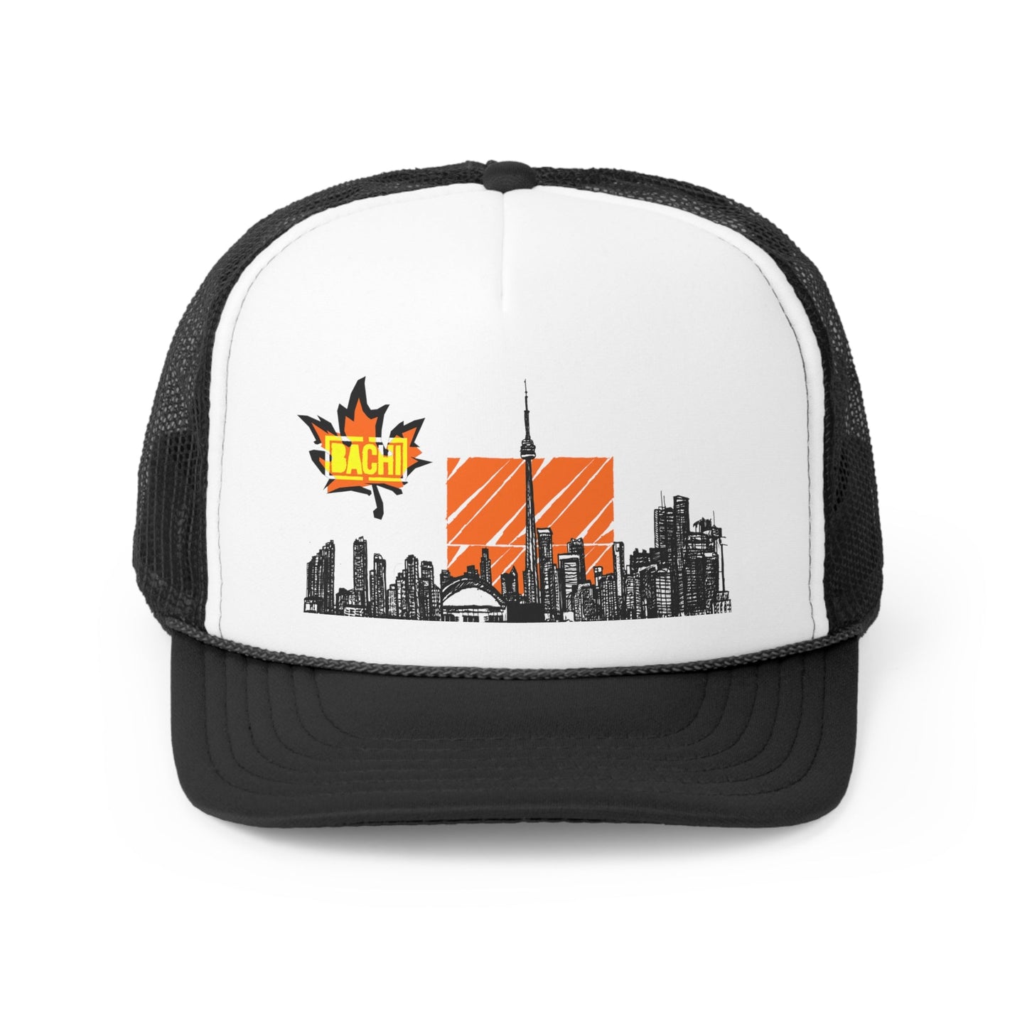 Trucker Cap Hat Bachi 6ix Skyline Printify