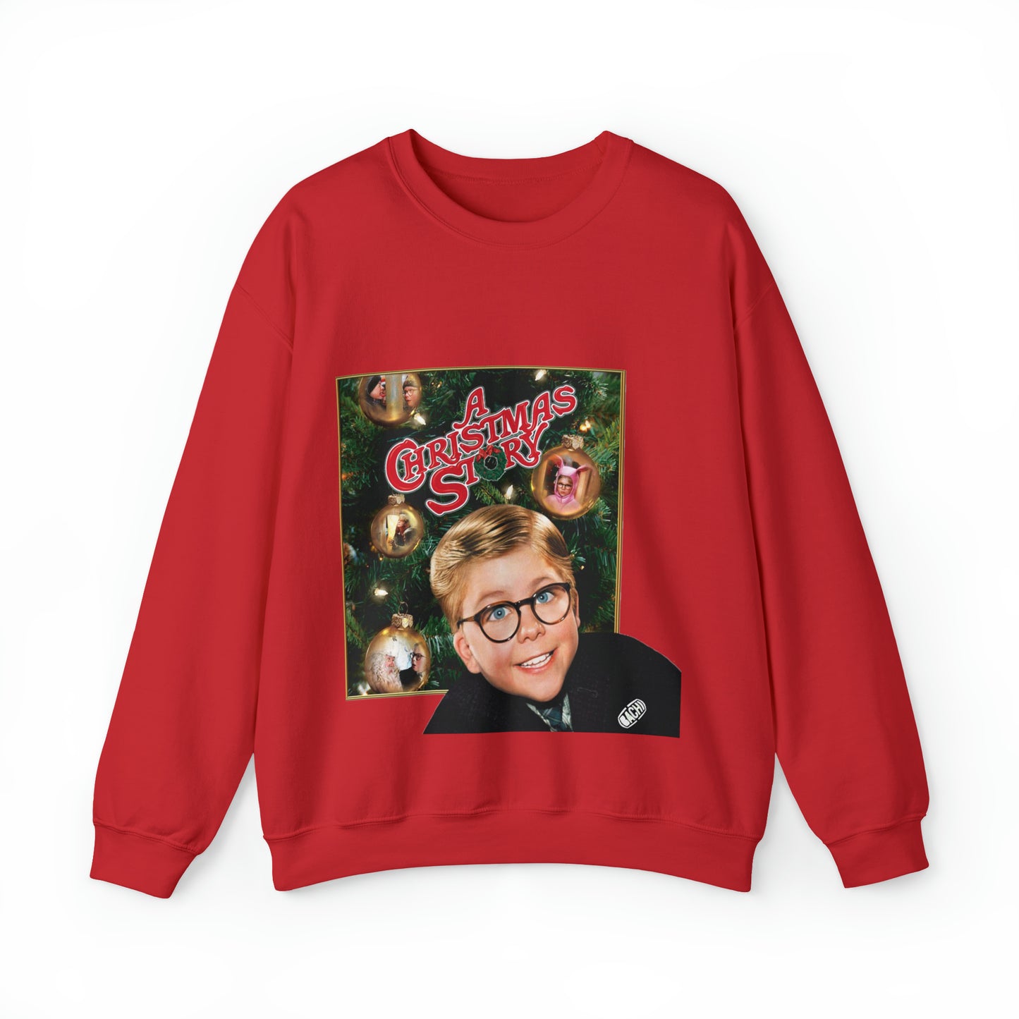 Vintage Holiday Graphic Sweatshirt - 80s Family Cinema Print (Bachi)