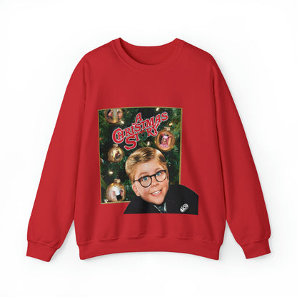 Vintage Holiday Graphic Sweatshirt - 80s Family Cinema Print (Bachi)