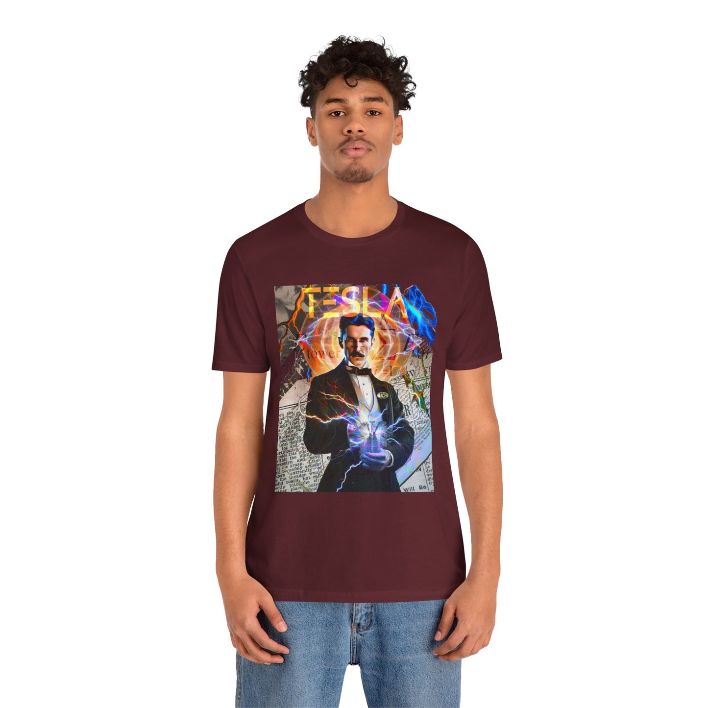 Vintage Science Icon Graphic Tee - Inventor Portrait Streetwear Print (Bachi)