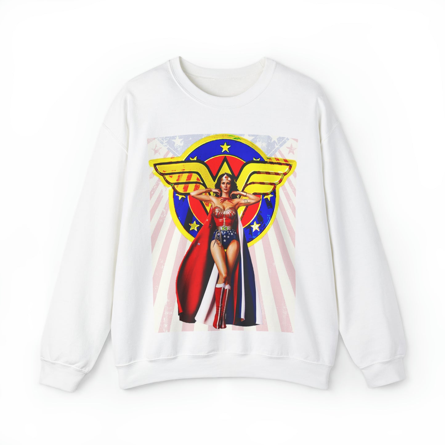Vintage Female Hero Graphic Sweatshirt - Comic Streetwear Print (Bachi)