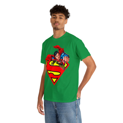 Vintage Comic Hero Graphic Tee - Cape Streetwear Print (Bachi)