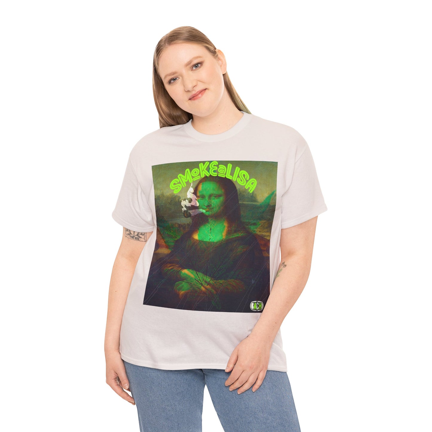 Raw Edge Pop Art Graphic Tee - Renaissance Parody Streetwear Print (Bachi)