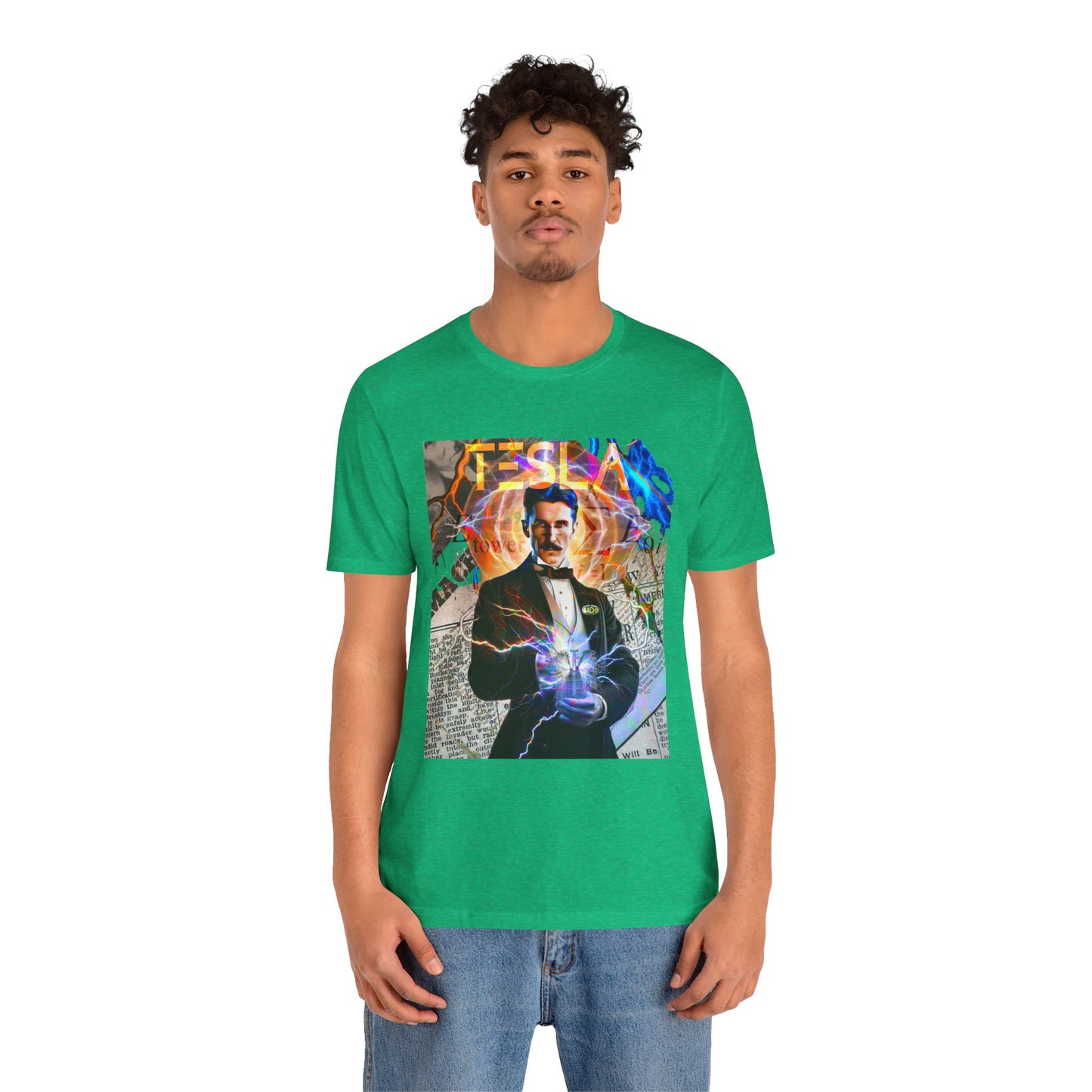 Vintage Science Icon Graphic Tee - Inventor Portrait Streetwear Print (Bachi)